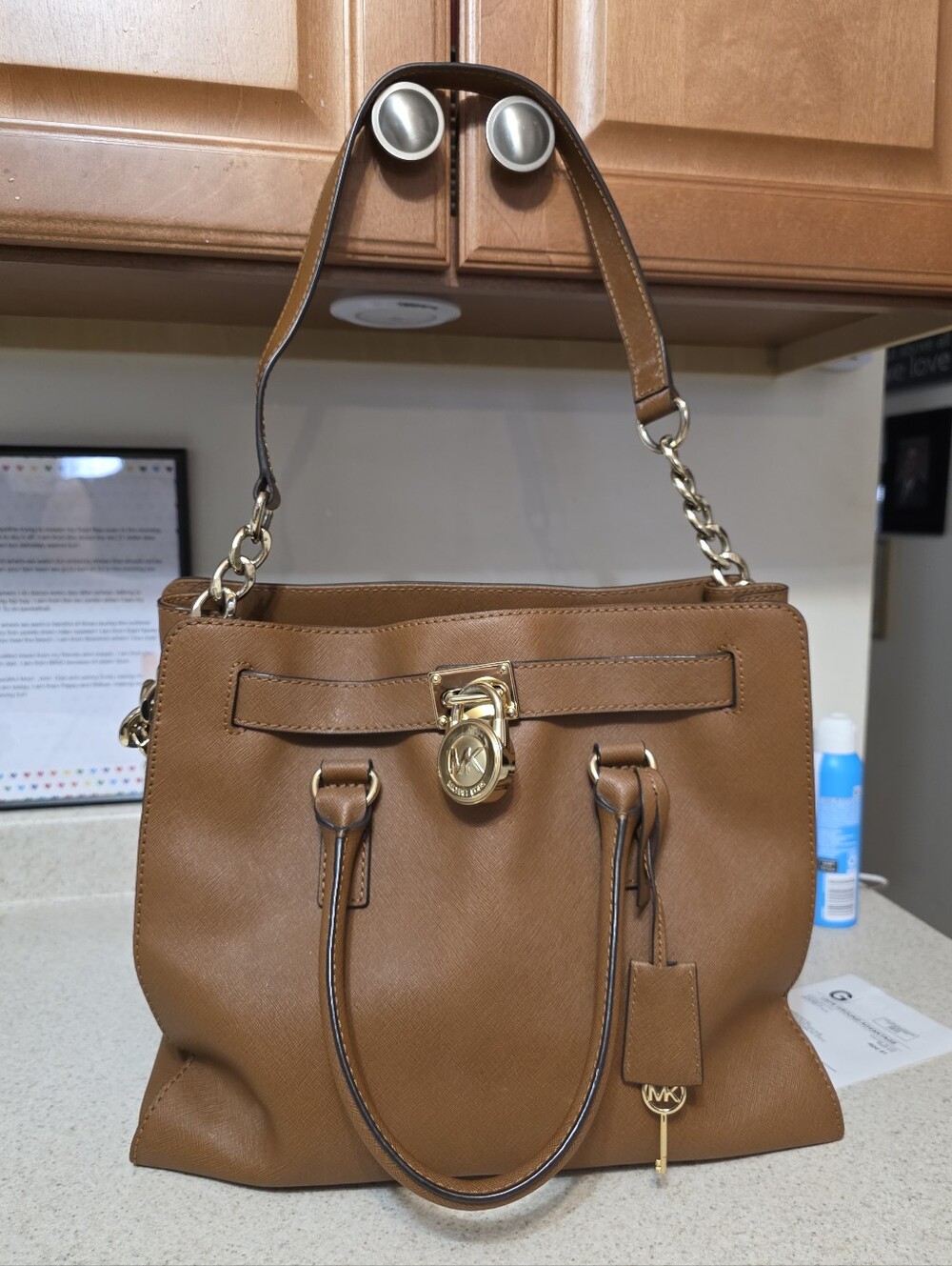 Michael Kors Brown Saffiano Leather Tote Bag